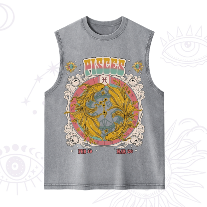 Purplehecate Pisces Cosmic Zodiac Washed Tank