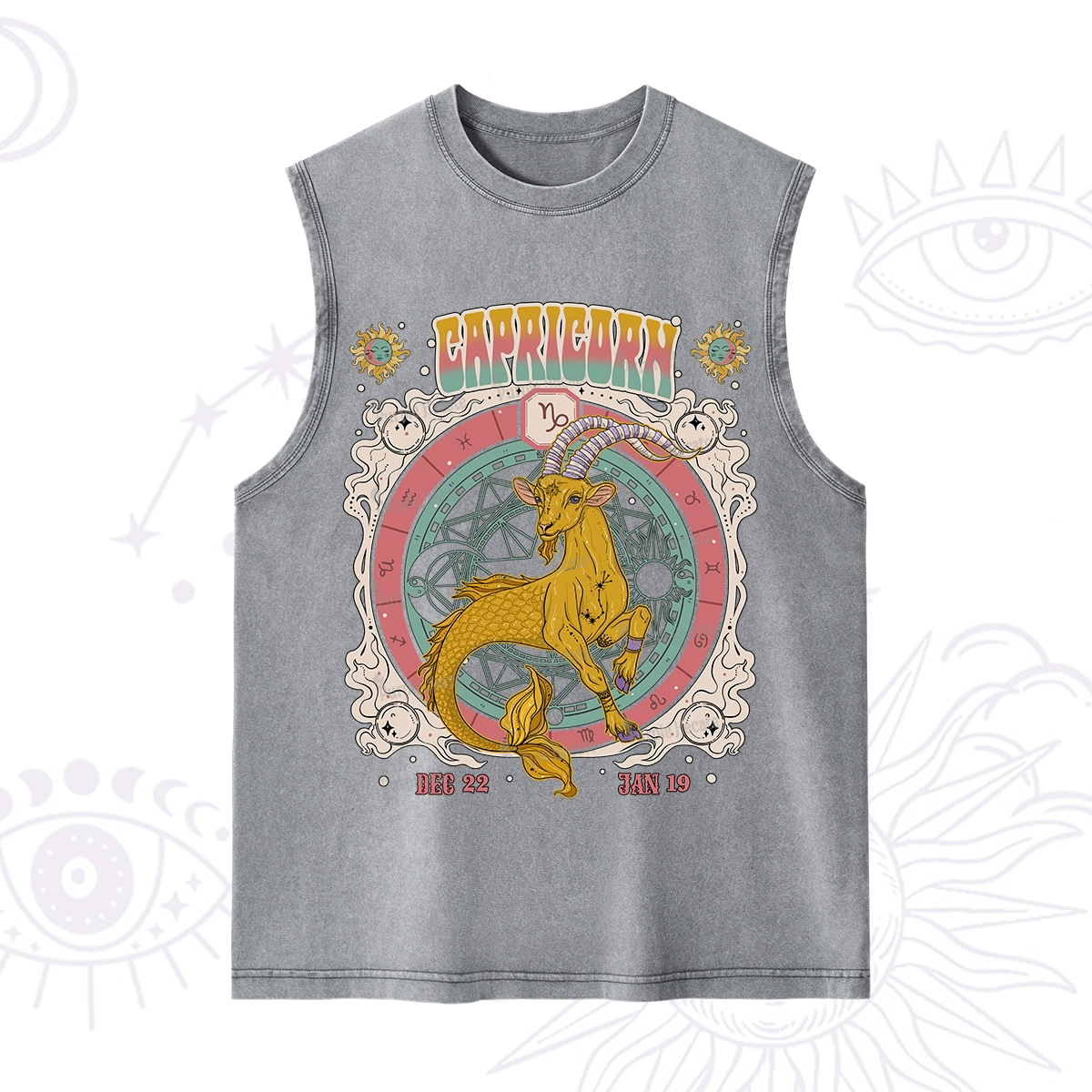 Purplehecate Capricorn Cosmic Zodiac Washed Tank