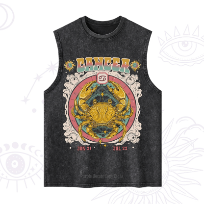 Purplehecate Cancer Cosmic Zodiac Washed Tank