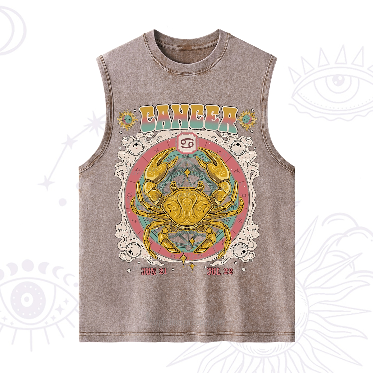 Purplehecate Cancer Cosmic Zodiac Washed Tank
