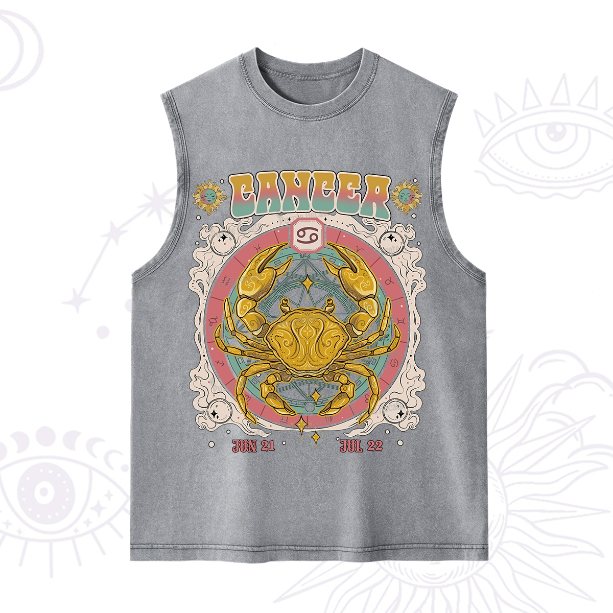 Purplehecate Cancer Cosmic Zodiac Washed Tank