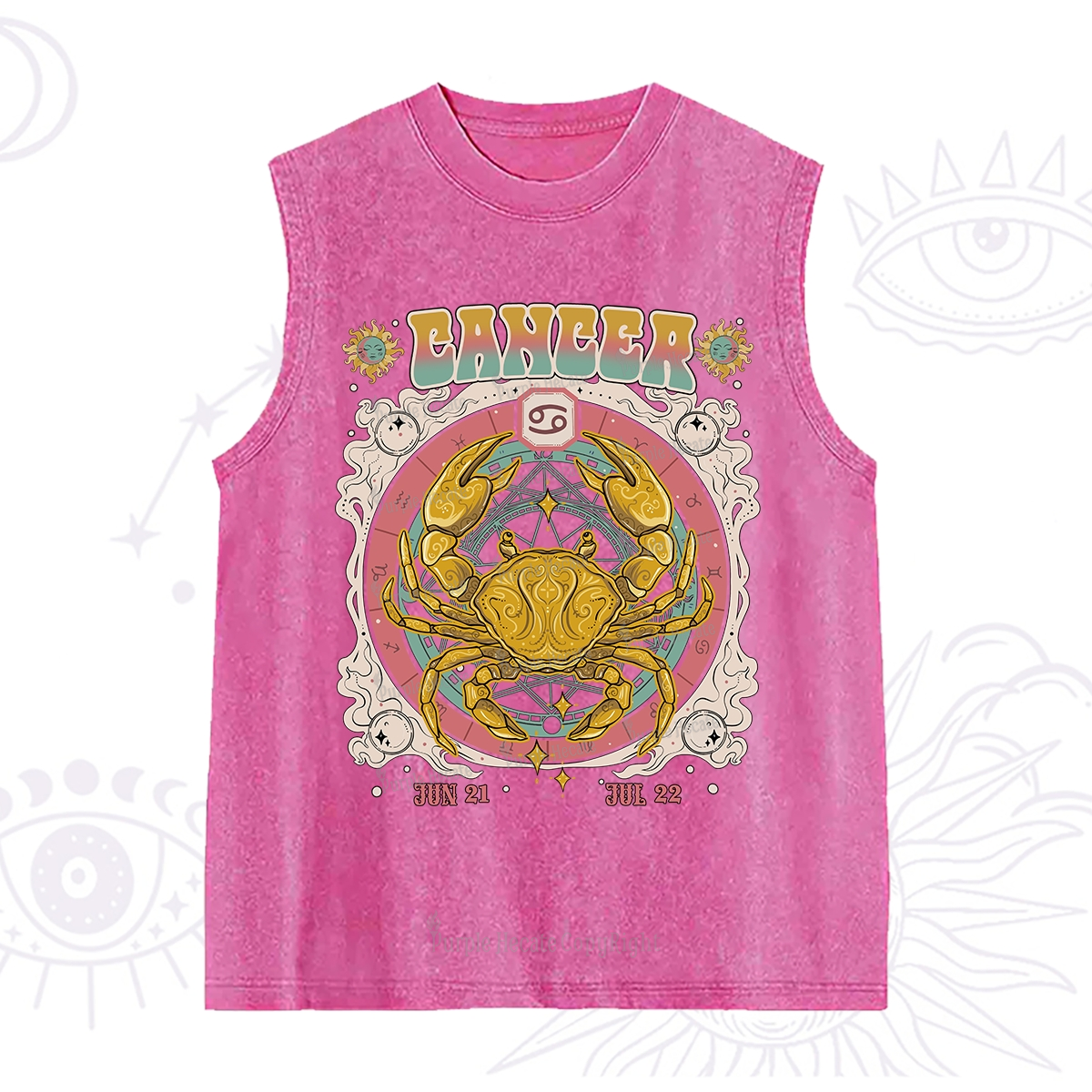 Purplehecate Cancer Cosmic Zodiac Washed Tank