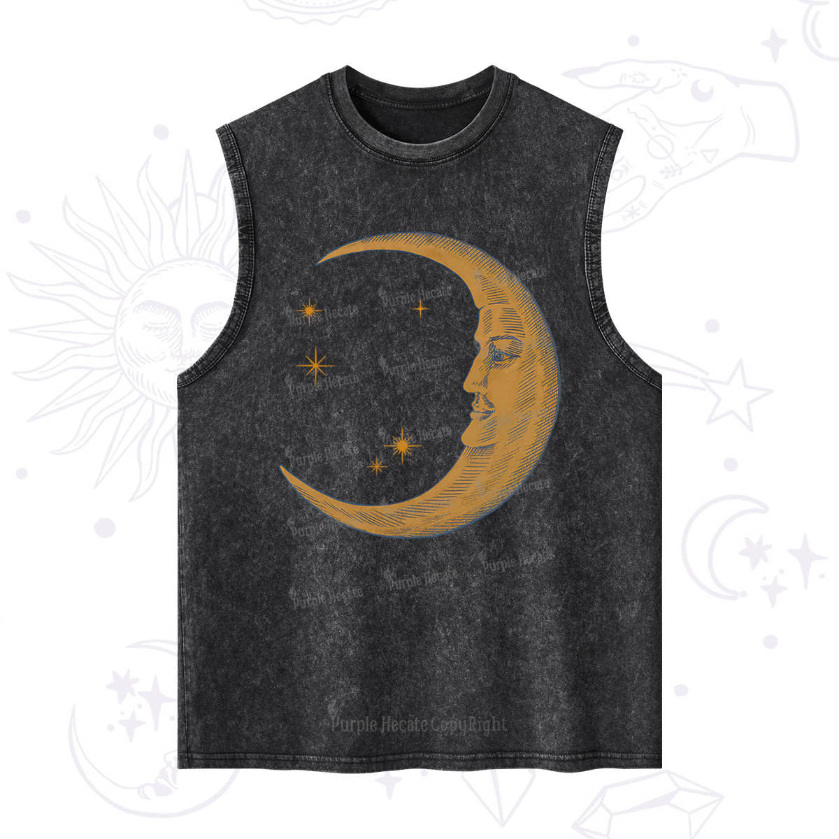 Purplehecate Celestial Moon Washed Tank