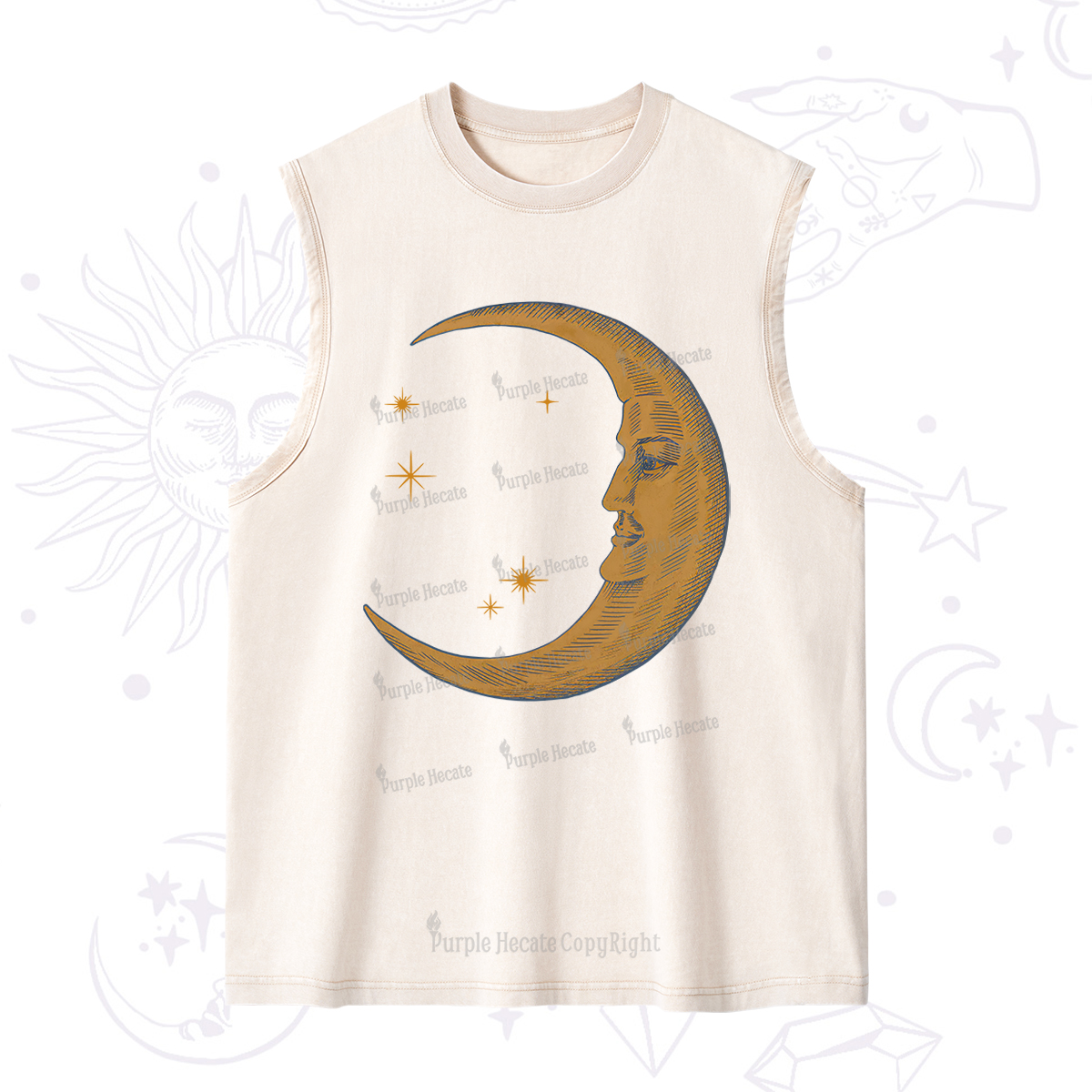 Purplehecate Celestial Moon Washed Tank