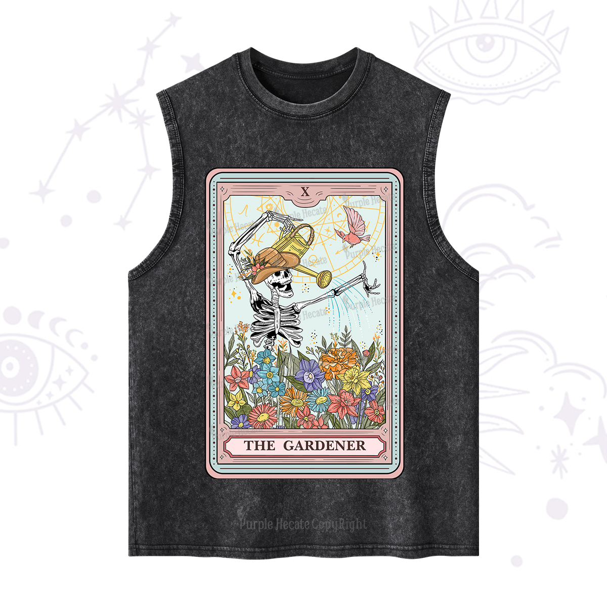 Purplehecate The Gardener Tarot Washed Tank