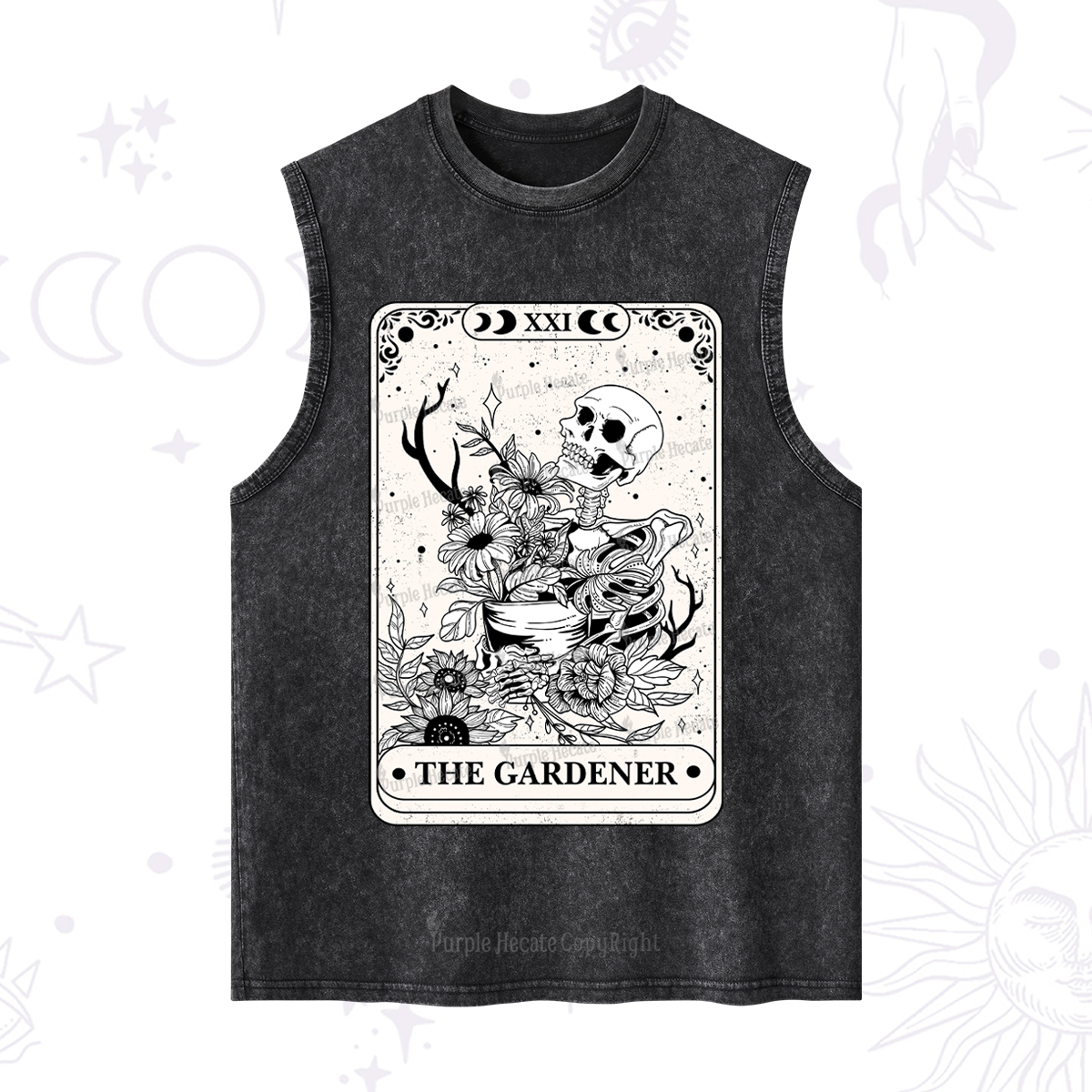 Purplehecate The Gardener Tarot Washed Tank