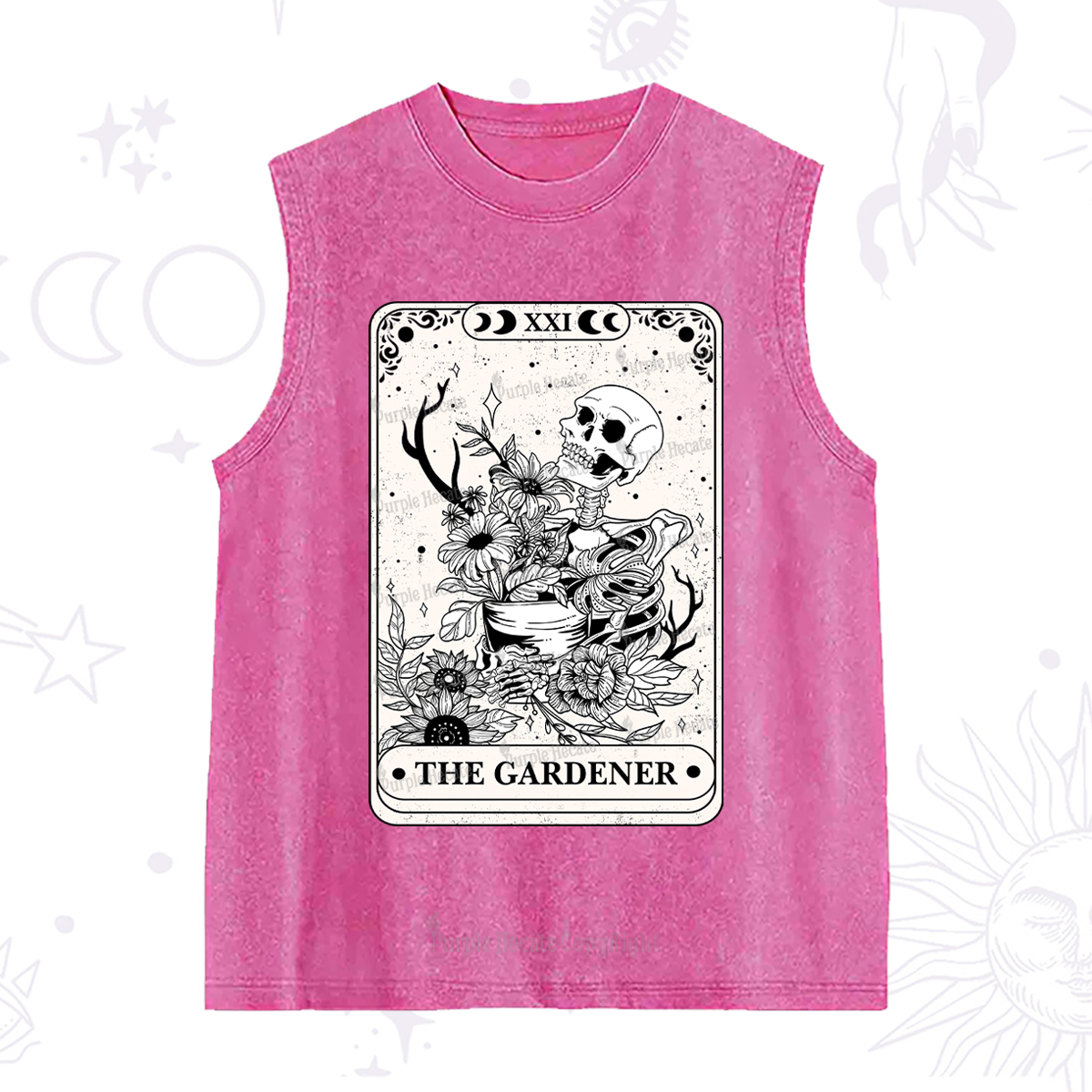 Purplehecate The Gardener Tarot Washed Tank