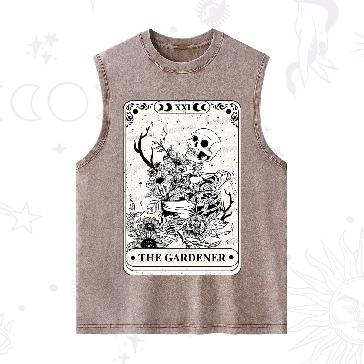 Purplehecate The Gardener Tarot Washed Tank