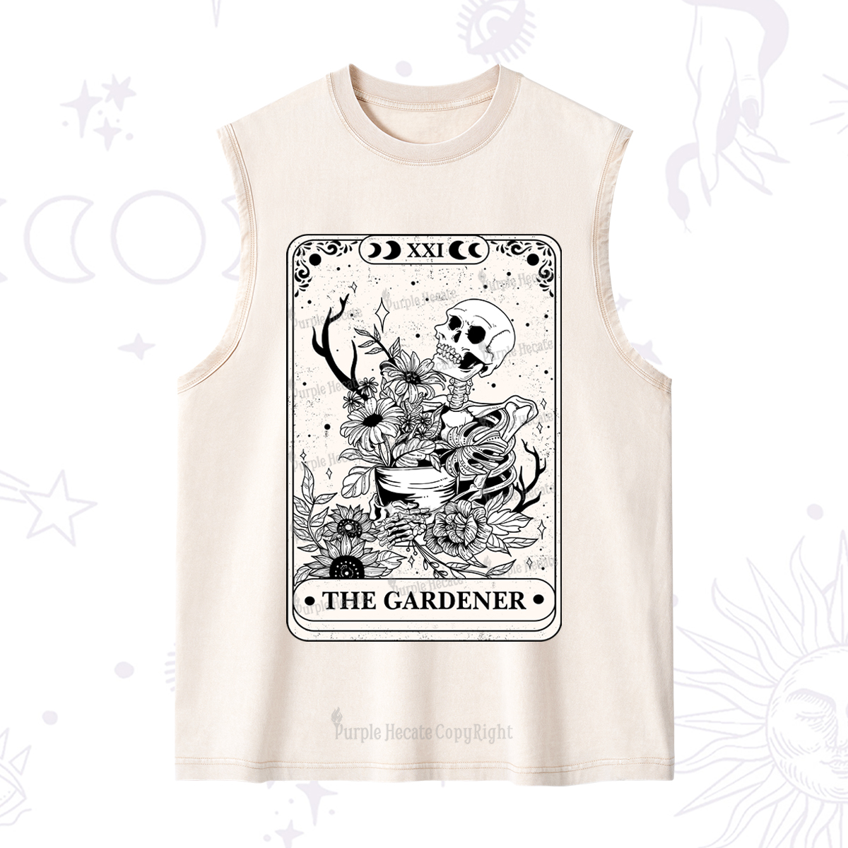Purplehecate The Gardener Tarot Washed Tank