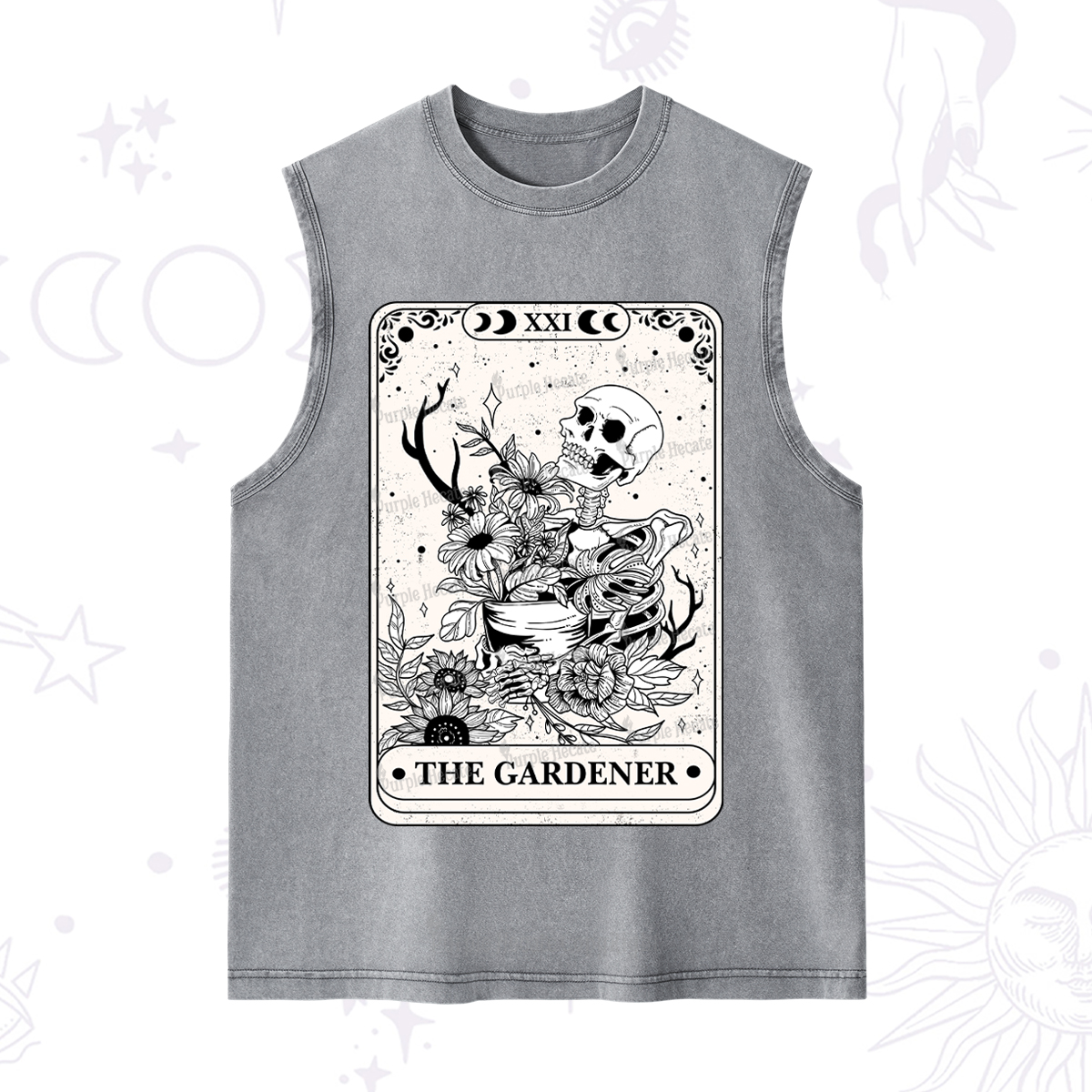 Purplehecate The Gardener Tarot Washed Tank