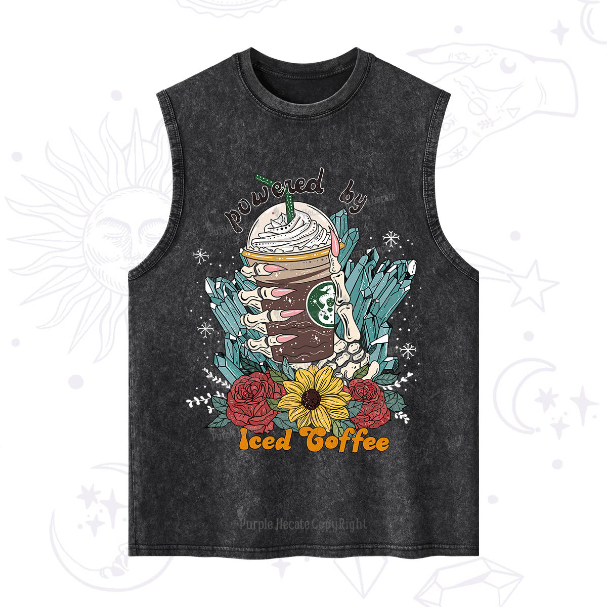Purplehecate Powered By Ice Coffee Washed Tank