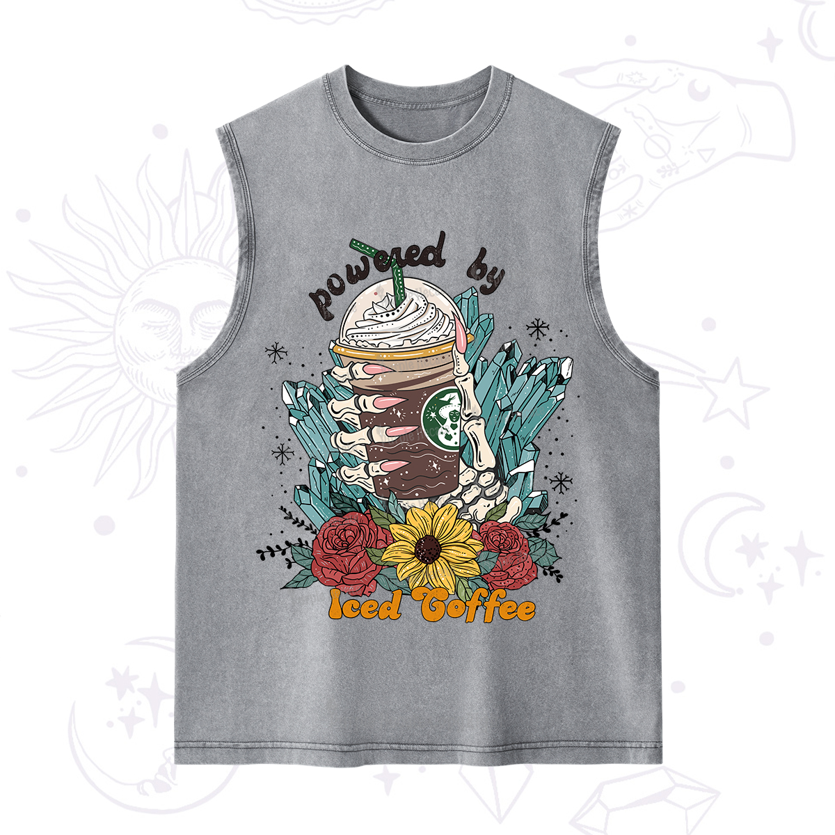 Purplehecate Powered By Ice Coffee Washed Tank