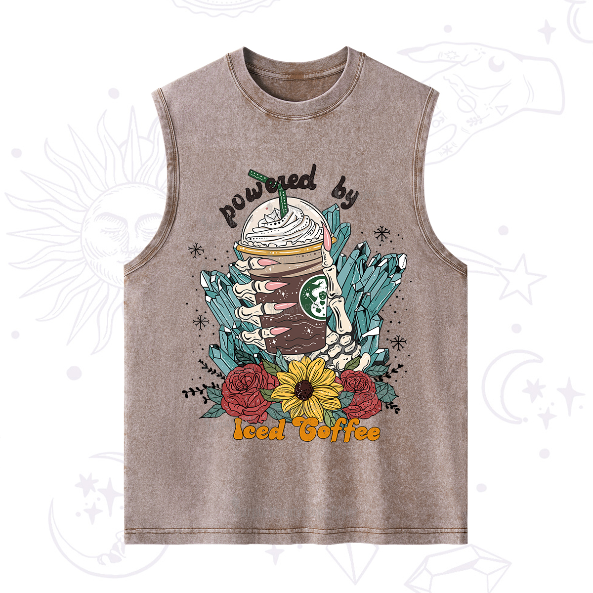 Purplehecate Powered By Ice Coffee Washed Tank