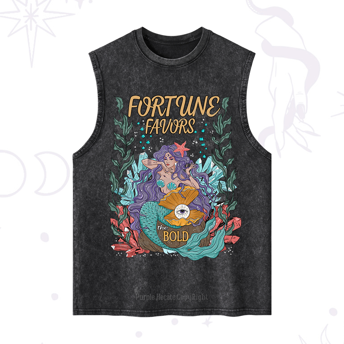 Purplehecate Fortune Favors The Bold Washed Tank
