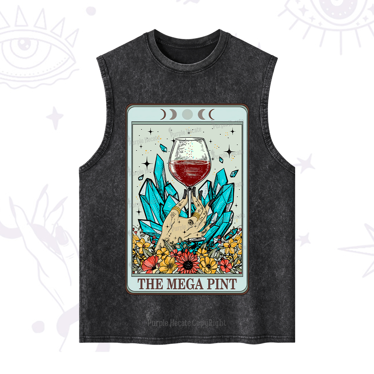 Purplehecate The Mega Pint Tarot Washed Tank
