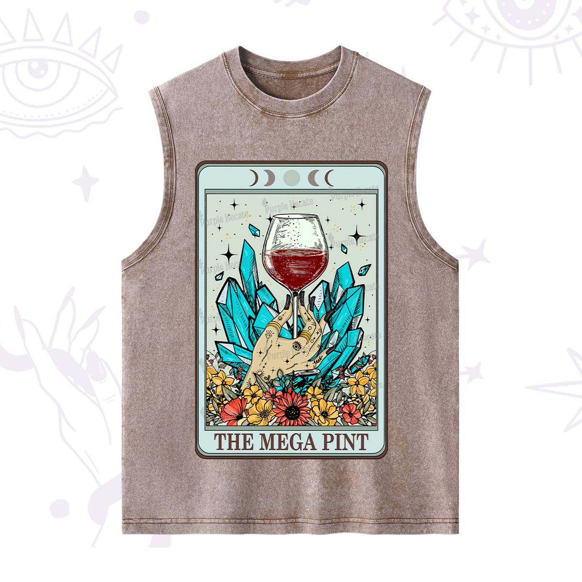 Purplehecate The Mega Pint Tarot Washed Tank