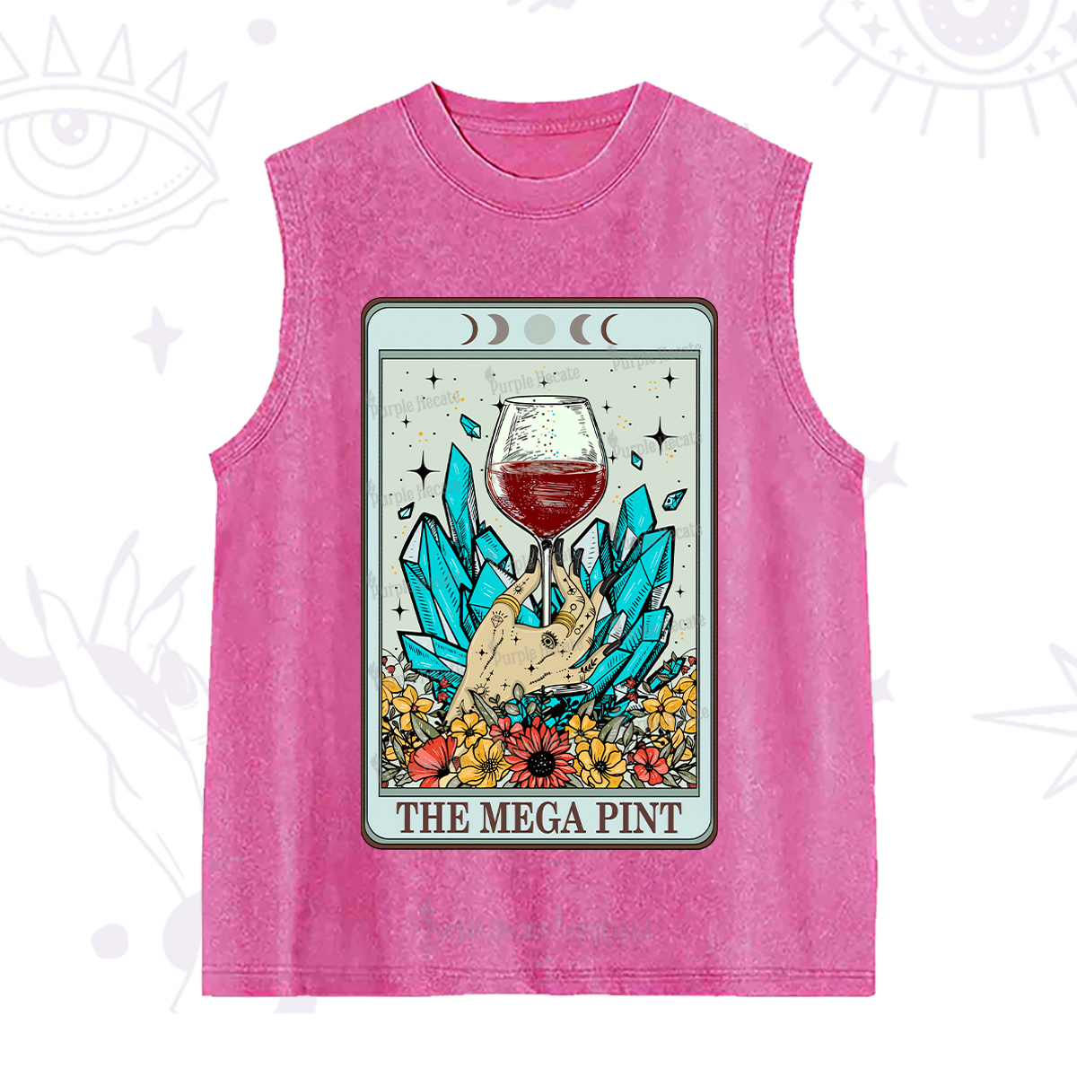 Purplehecate The Mega Pint Tarot Washed Tank