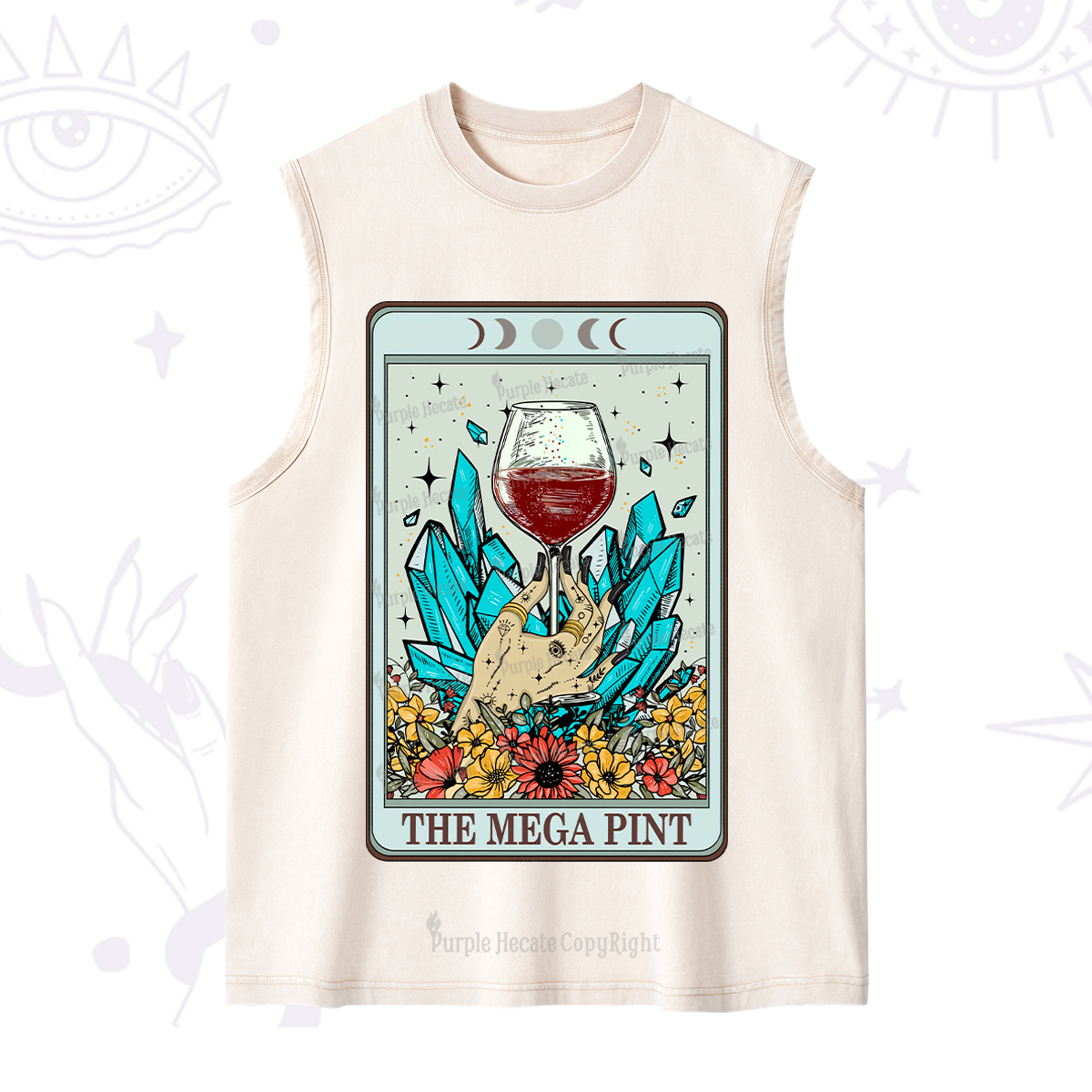 Purplehecate The Mega Pint Tarot Washed Tank