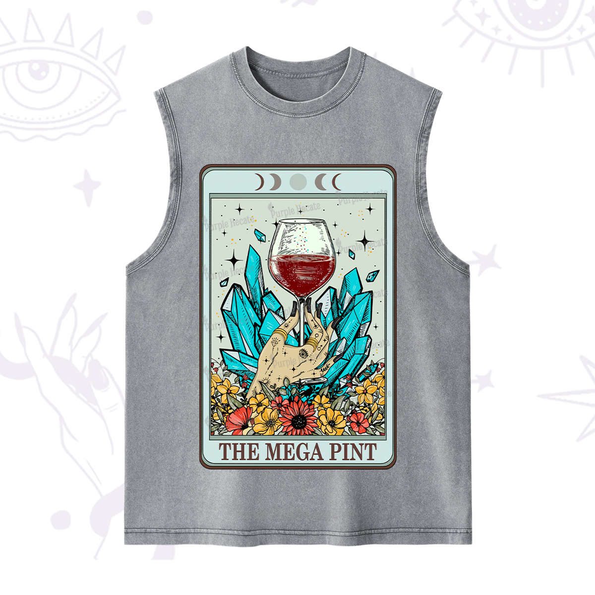 Purplehecate The Mega Pint Tarot Washed Tank