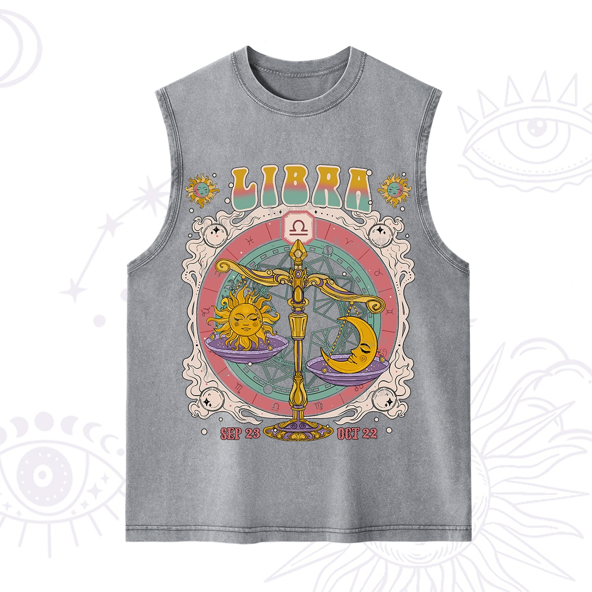Purplehecate Libra Cosmic Zodiac Washed Tank