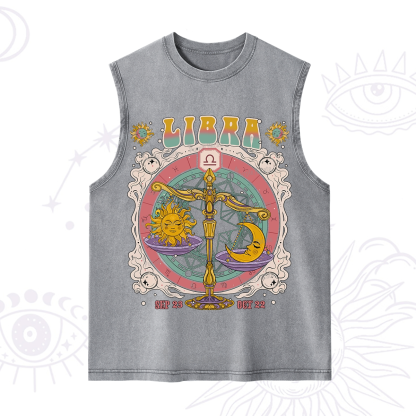 Purplehecate Libra Cosmic Zodiac Washed Tank