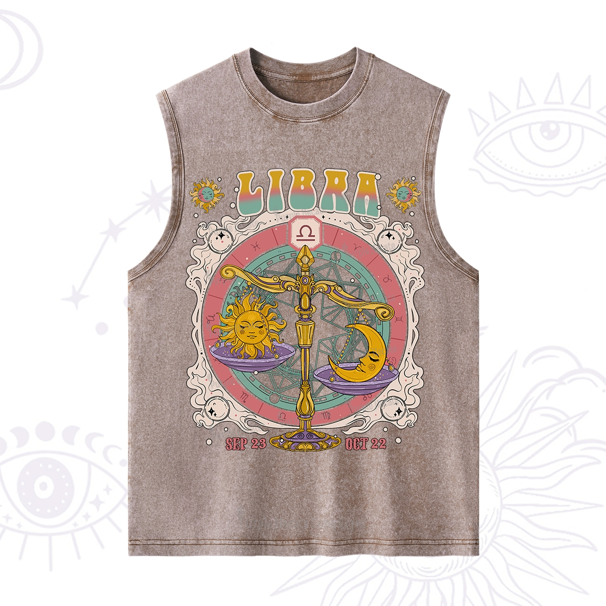 Purplehecate Libra Cosmic Zodiac Washed Tank