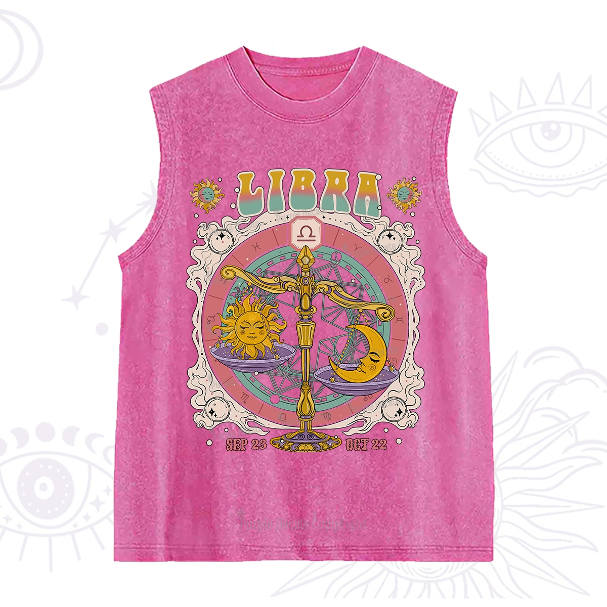 Purplehecate Libra Cosmic Zodiac Washed Tank