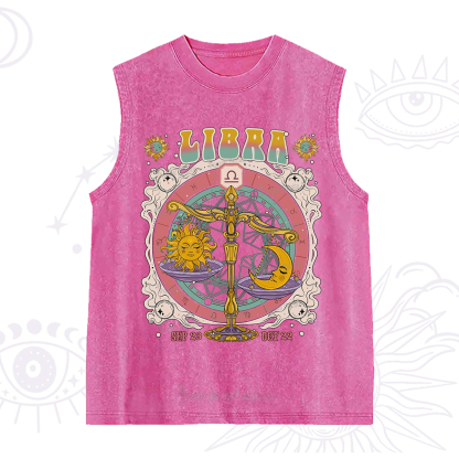 Purplehecate Libra Cosmic Zodiac Washed Tank