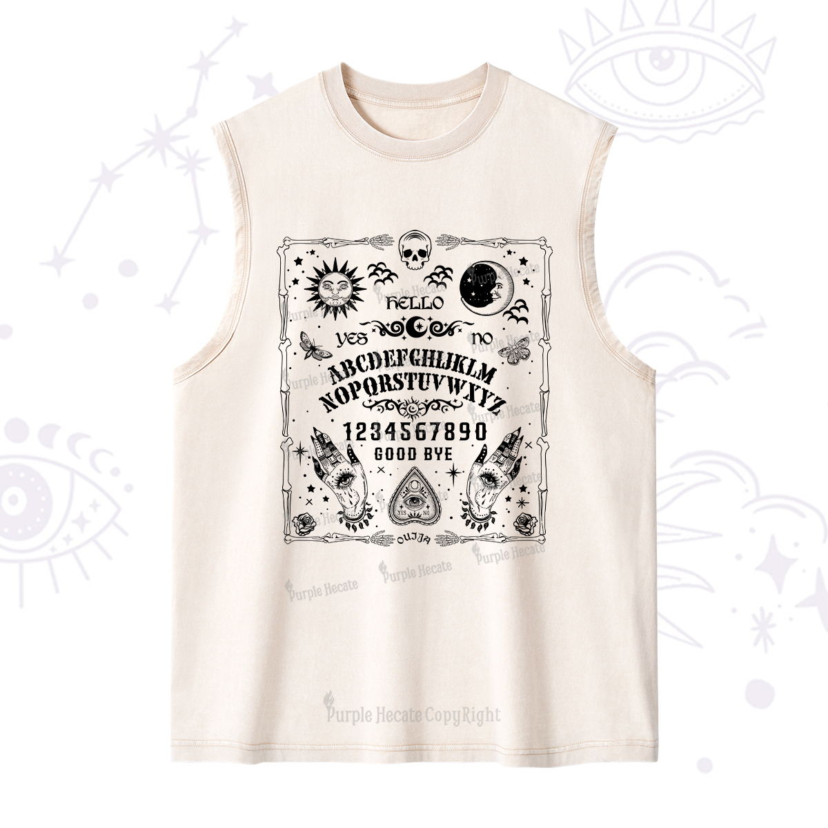 Purplehecate Ouija Board Washed Tank