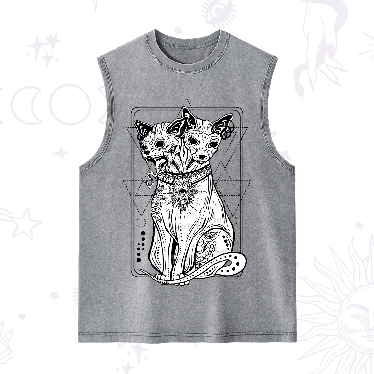 Purplehecate The Cat Goddess Bastet Washed Tank