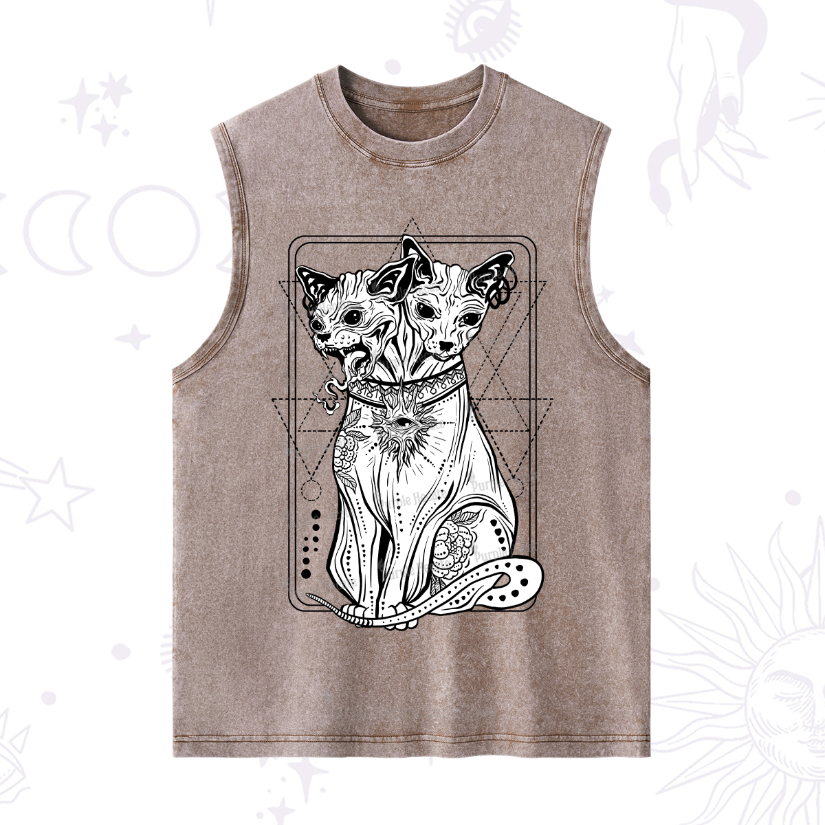 Purplehecate The Cat Goddess Bastet Washed Tank