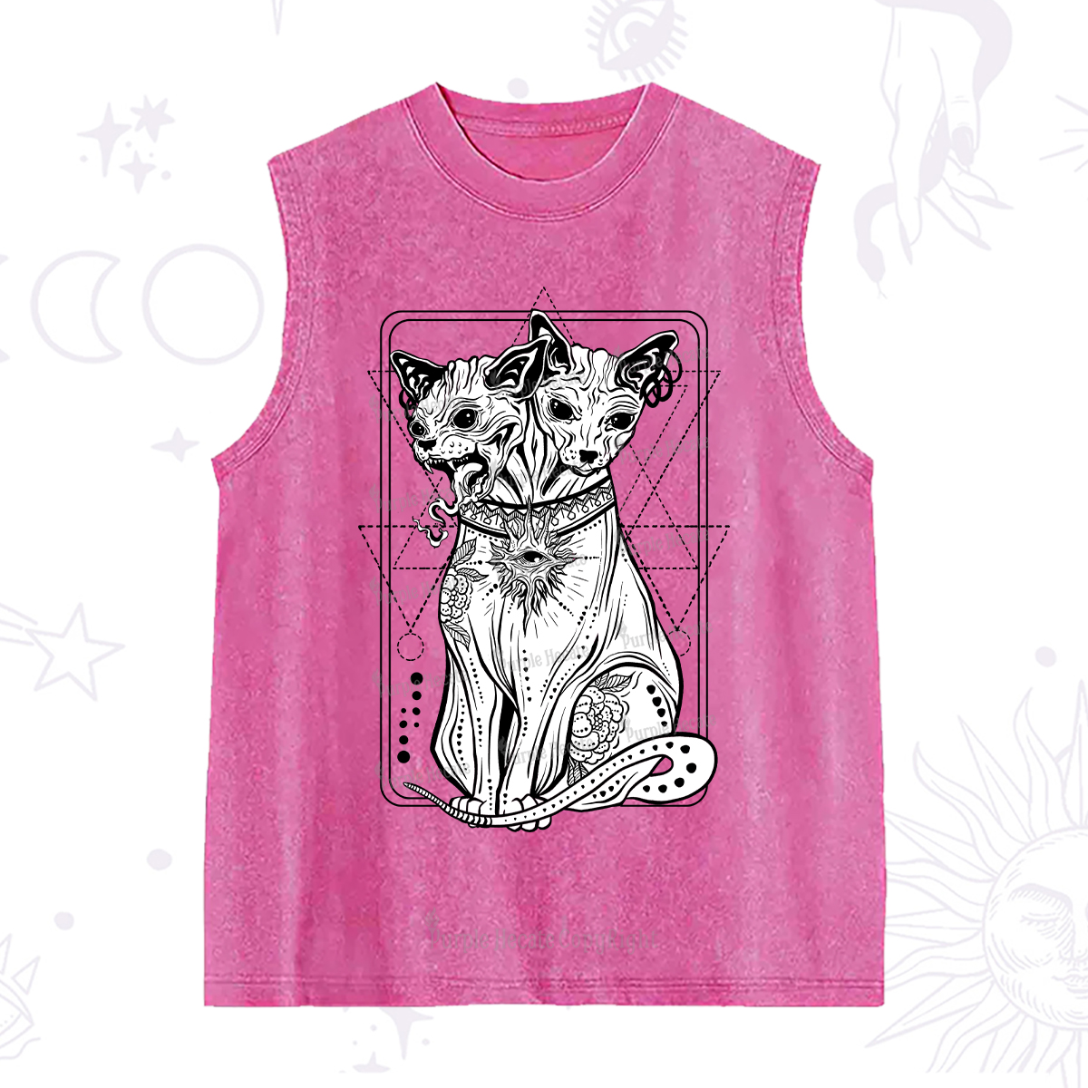 Purplehecate The Cat Goddess Bastet Washed Tank