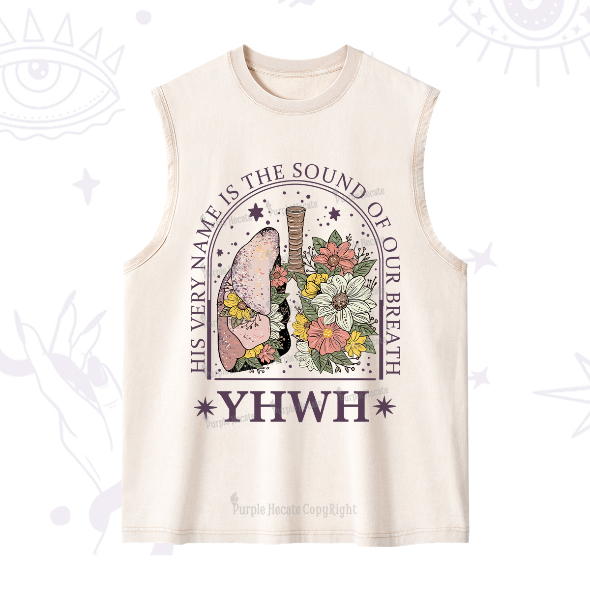 Purplehecate His Very Name Is The Sound Of Our Breath Washed Tank