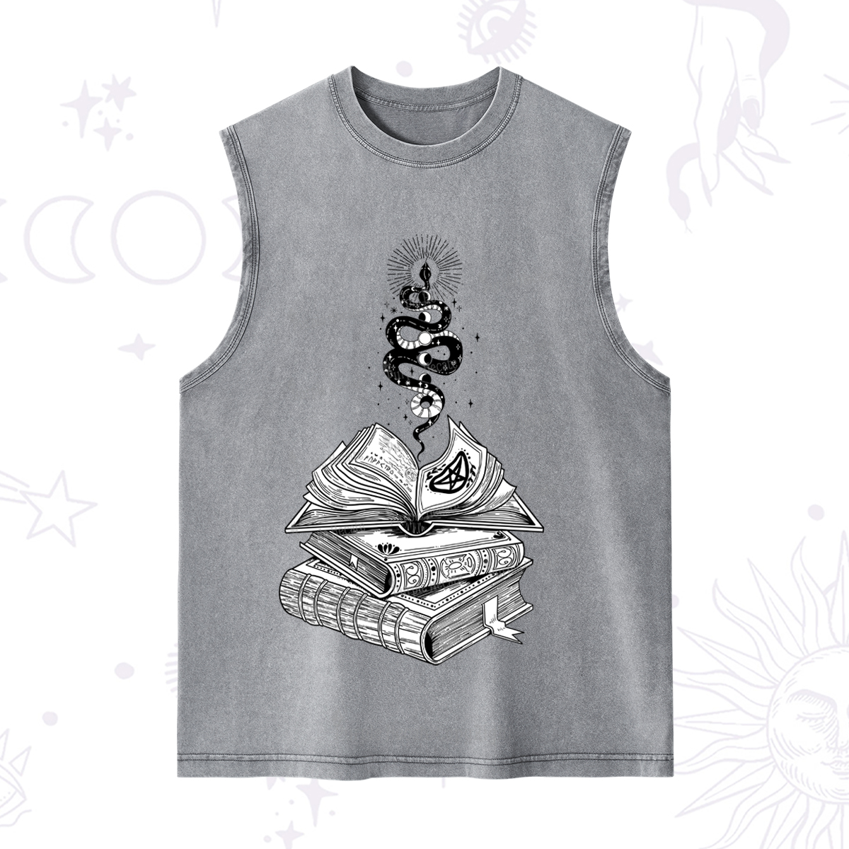 Purplehecate Spellbook And Guardian Serpent Washed Tank