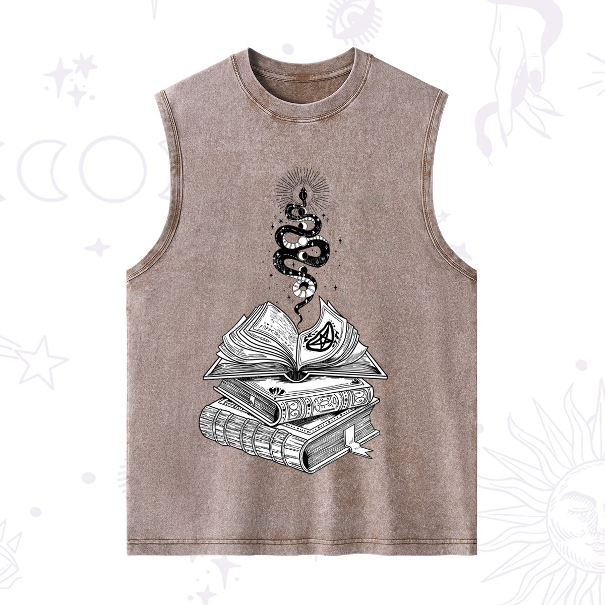 Purplehecate Spellbook And Guardian Serpent Washed Tank