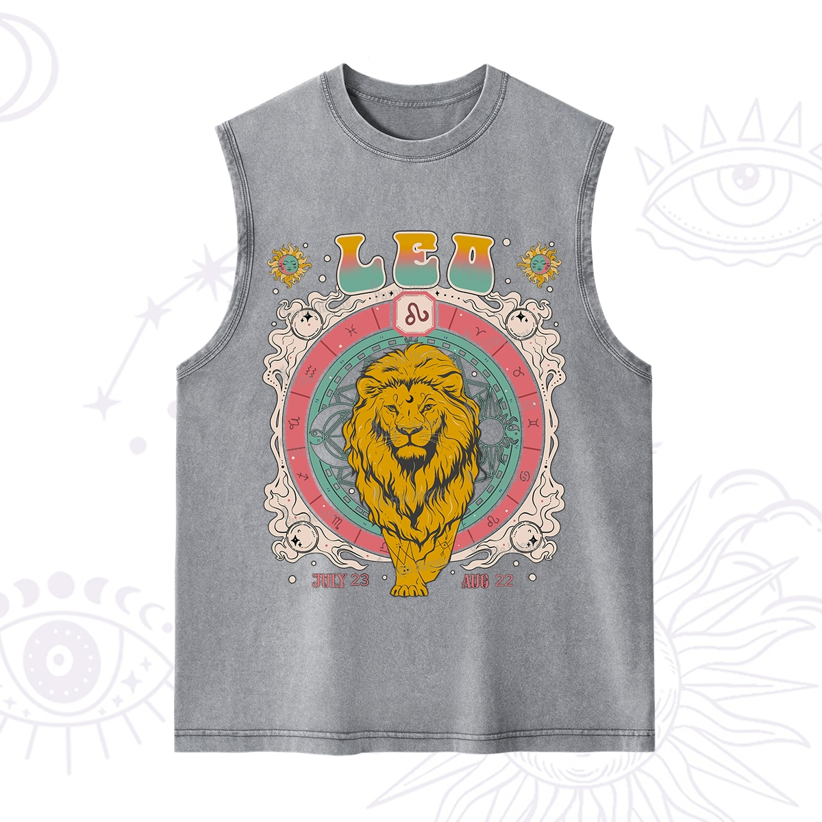 Purplehecate Leo Cosmic Zodiac Washed Tank