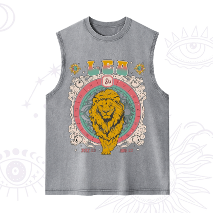 Purplehecate Leo Cosmic Zodiac Washed Tank