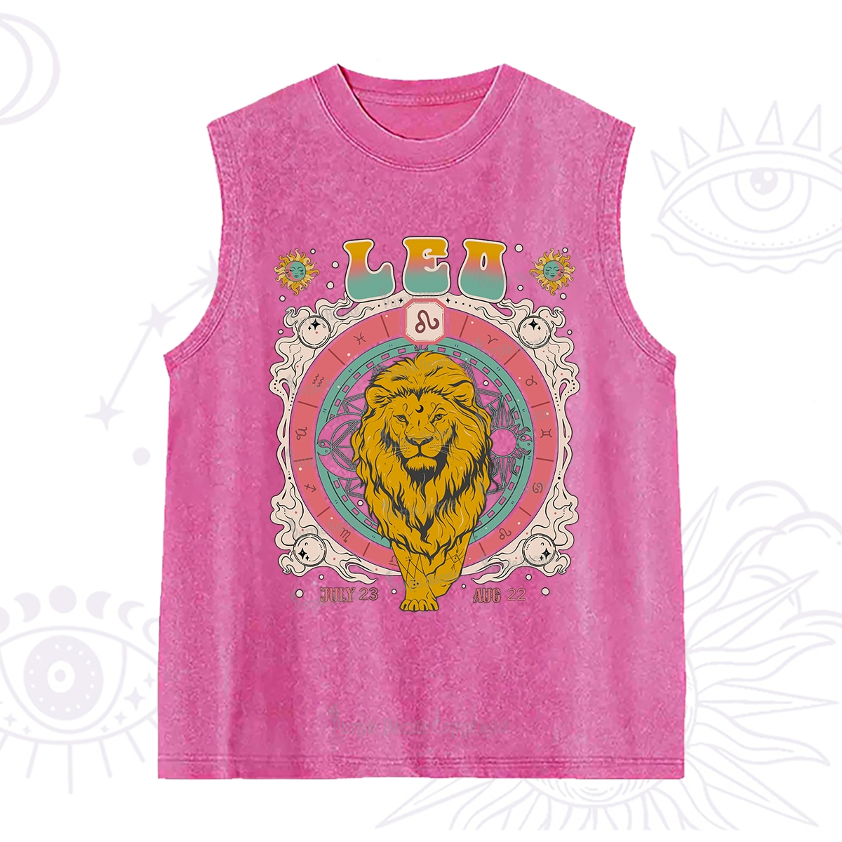 Purplehecate Leo Cosmic Zodiac Washed Tank