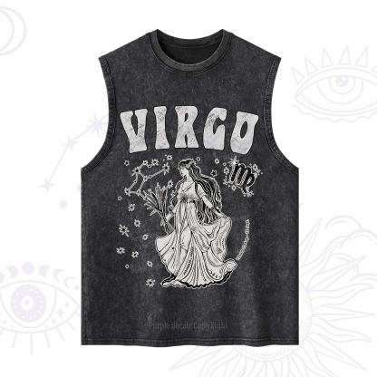 Purplehecate Virgo Starshine Zodiac Washed Tank