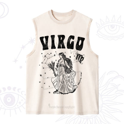 Purplehecate Virgo Starshine Zodiac Washed Tank