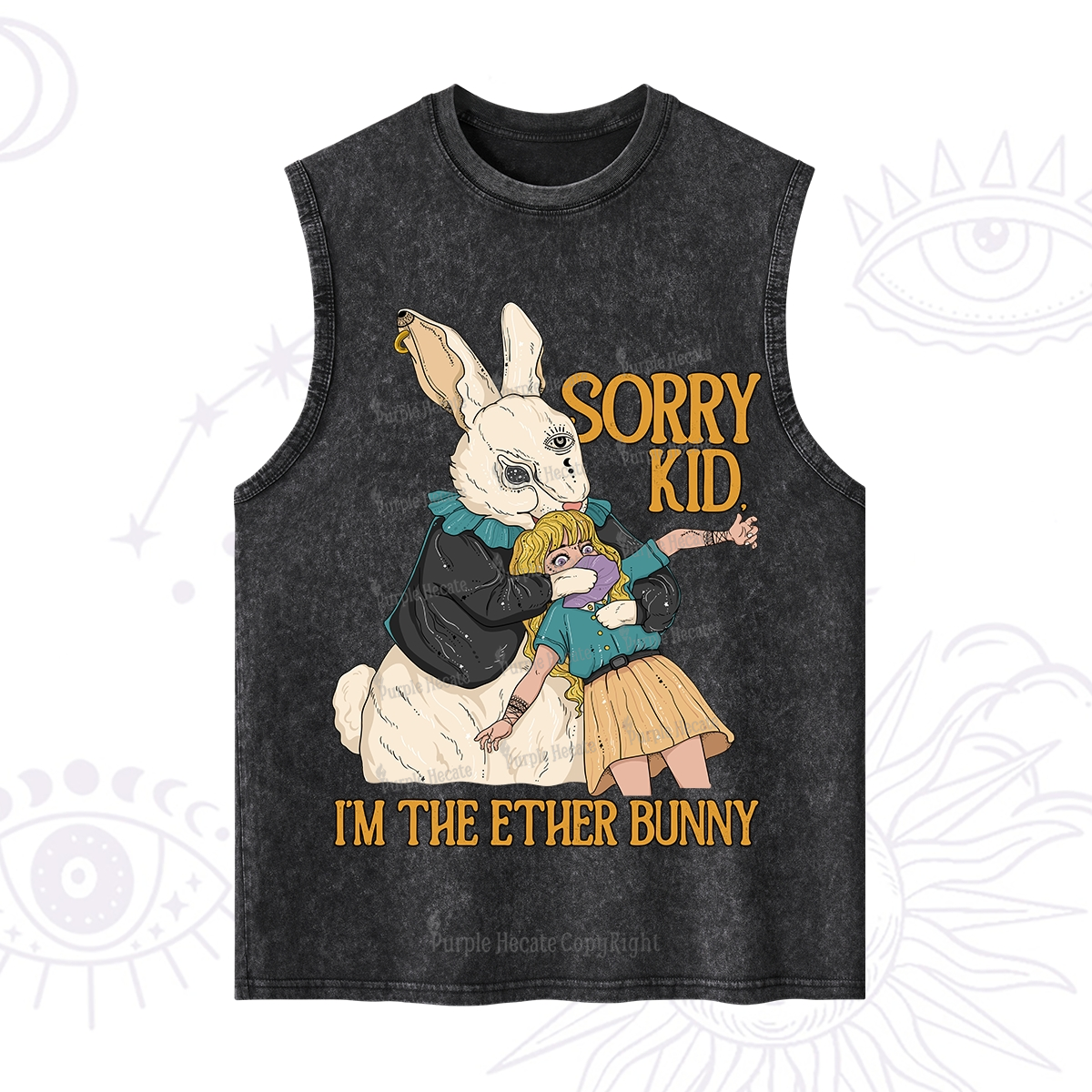 Purplehecate Sorry Kid I'm Easter Bunny Washed Tank