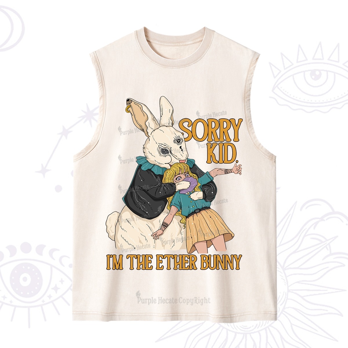 Purplehecate Sorry Kid I'm Easter Bunny Washed Tank