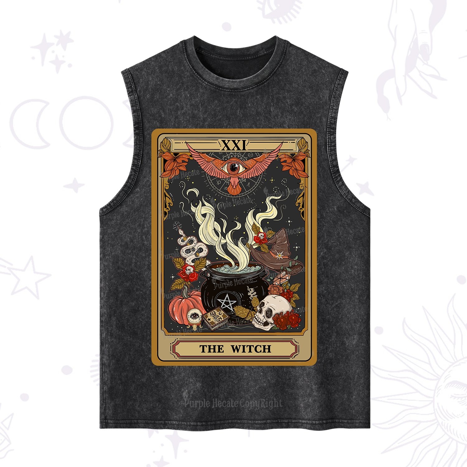 Purplehecate The Witch Magical Tarot Washed Tank