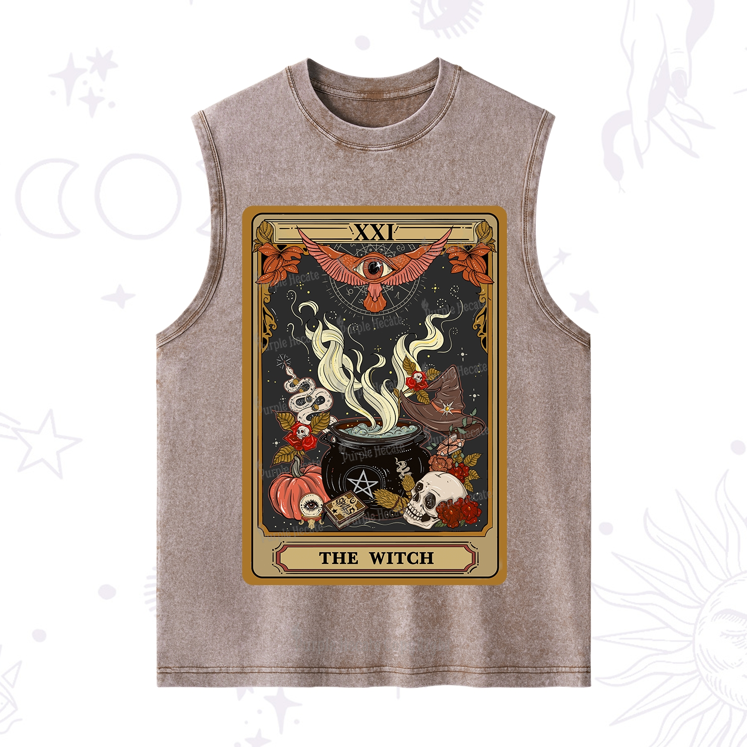 Purplehecate The Witch Magical Tarot Washed Tank