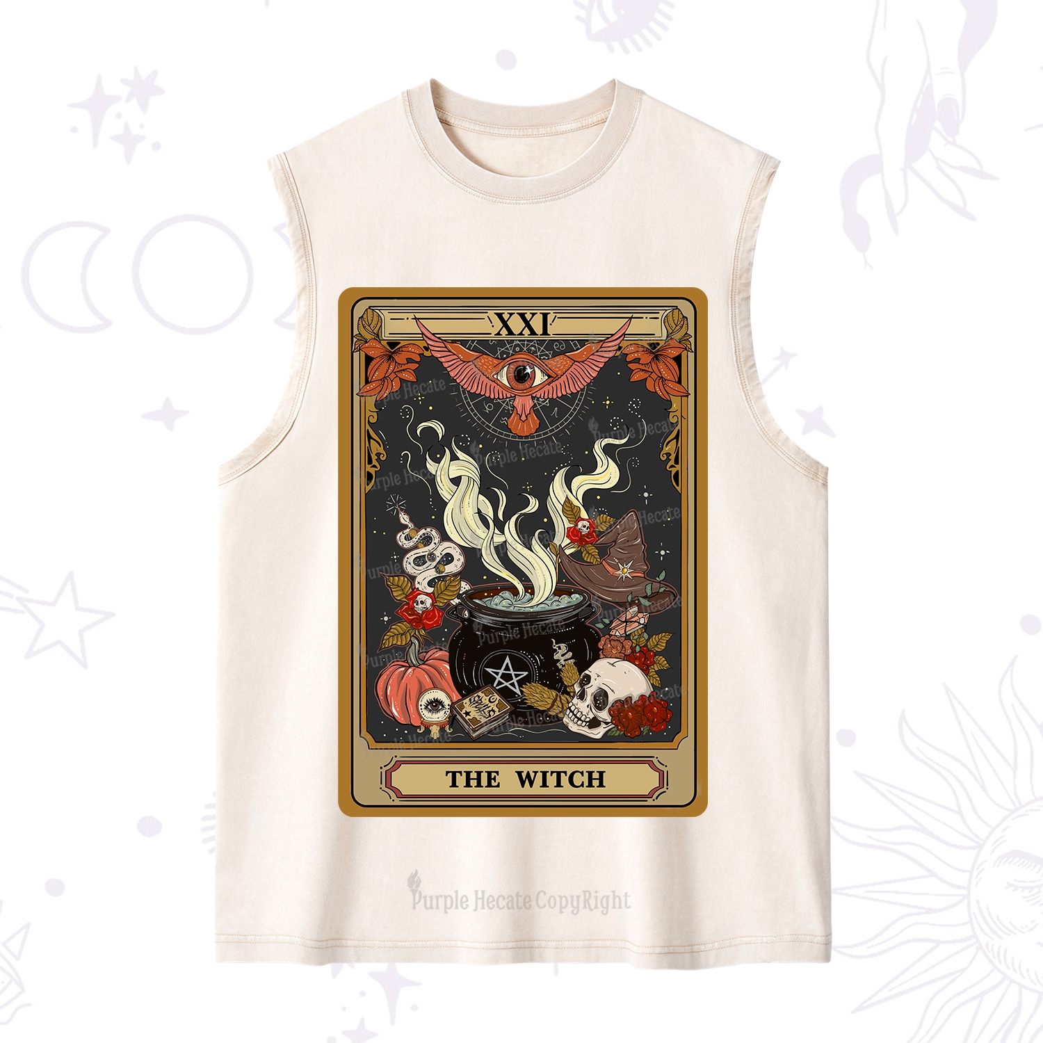 Purplehecate The Witch Magical Tarot Washed Tank