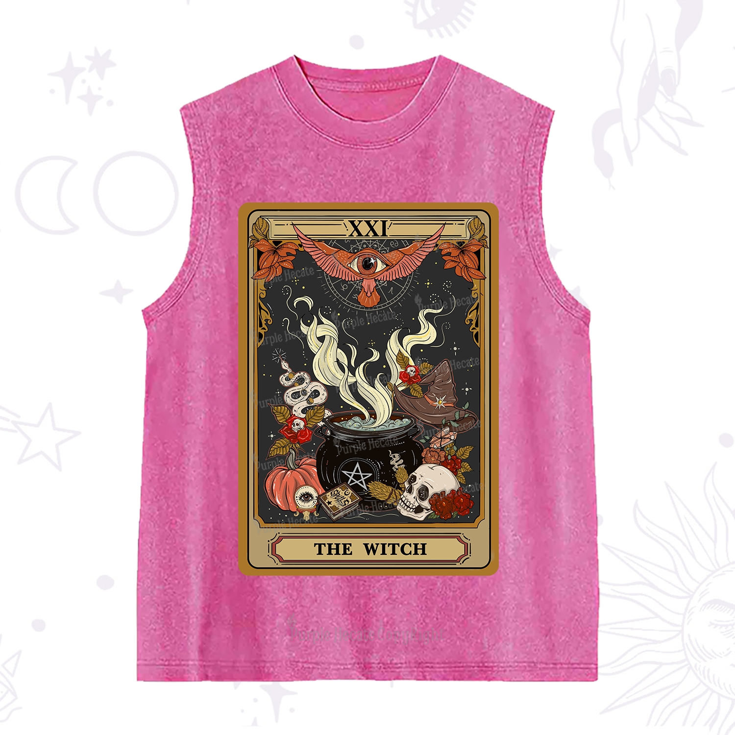Purplehecate The Witch Magical Tarot Washed Tank
