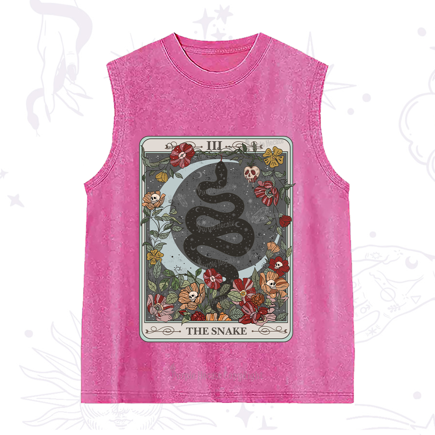 Purplehecate The Snake Tarot Washed Tank