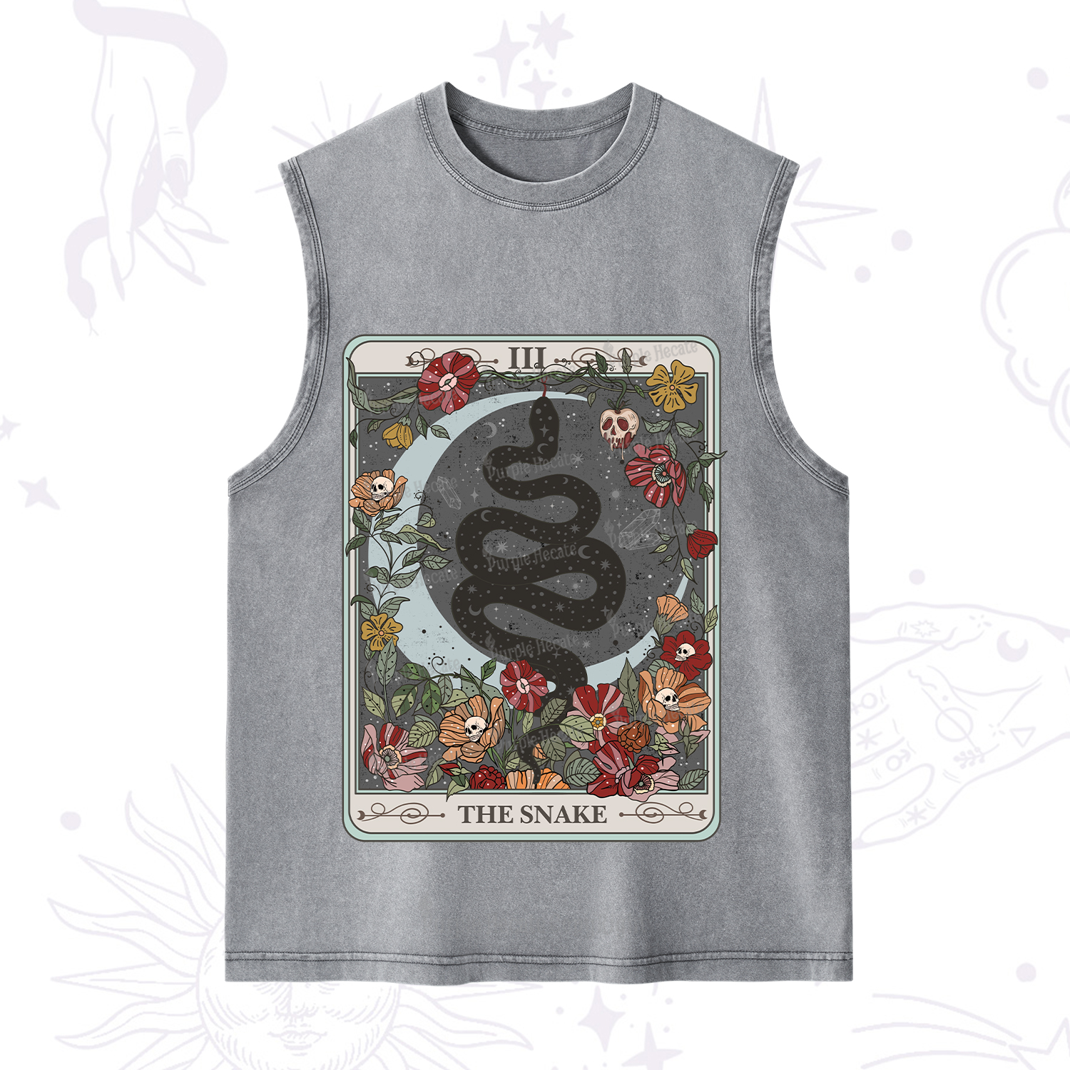 Purplehecate The Snake Tarot Washed Tank