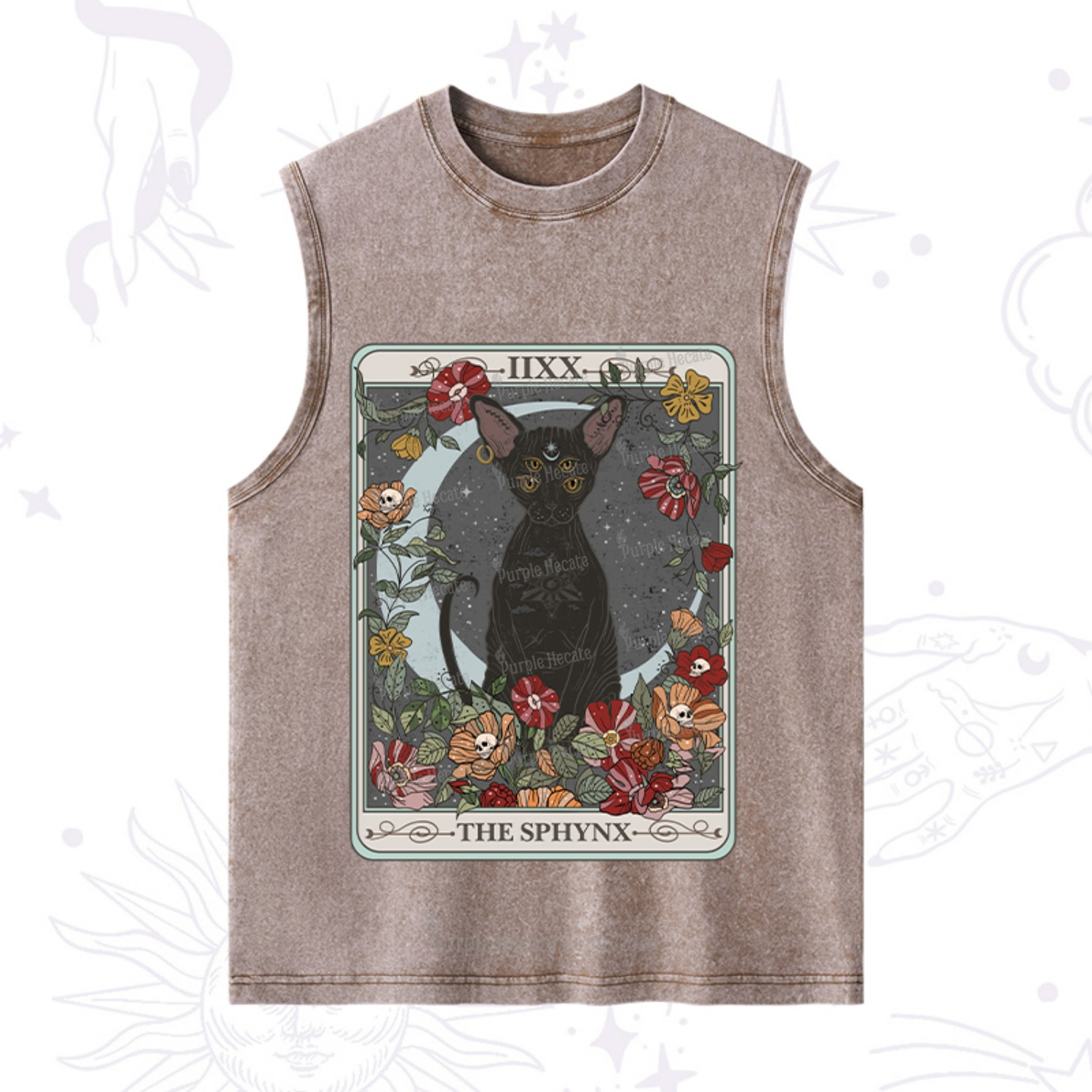 Purplehecate The Sphynx Tarot Washed Tank