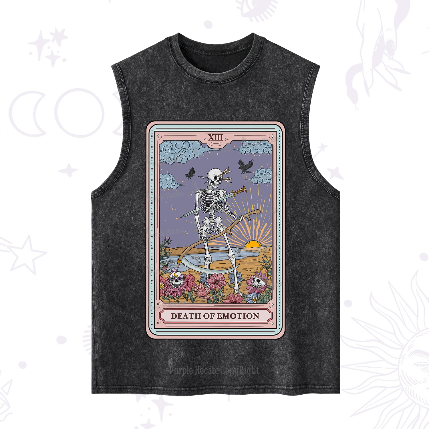 Purplehecate The Death Of Emotion Tarot Washed Tank